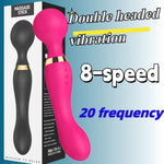 High Frequency Dual Head Vibrator ?Vibrator Wand? Sex Toys?Wand Massager,Dildo Vibrator,Adult Toys for Women,Adult Toys?Female Vibrator?Sex Toys Women,Thrusting Dildo?8-Speed 20 Frequency Vibration