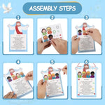 24 Sets The Lord's Prayer Craft Kit with Stickers for Christian Wall Hanging Decor