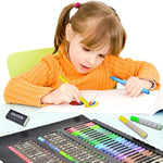 185 Pieces Double Sided Trifold Easel Art Set Art Supplies Black