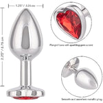 Jewel Small Ruby Heart Anal Plug