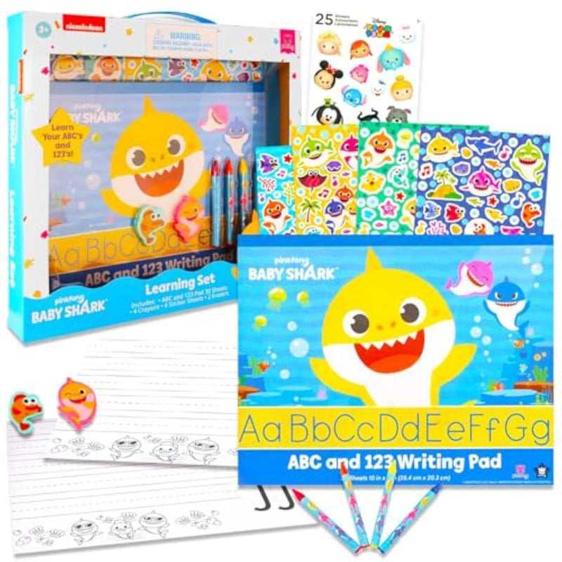 40-Piece ABC & 123 Learning Activity Set for Kids with Stickers