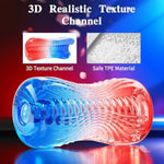 Male Masturbator Sex Toys - Adult Sex Toy Pocket Pussy, Tpe Male Masturbation Sleeve, Penis Training Sex Toy For Men, 3D Realistic Texture Spiral Tunnel Stroker, Couple Sex Toys & Game (Red & Blue)