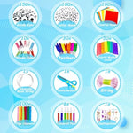 3000 Pcs Arts & Crafts Supplies Kit for Kids Ages 4-12, 3-Layer Craft Box
