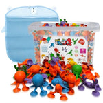 Genius Sucker Toys 42Pcs Sea Animals Edition – Fun Colorful Toddler Bath Toy Animal Toys For Toddlers 1-3 – Safe And Durable Materials – Educational And Cute Designs – Ideal For Bath Time, Pool