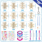 36 Sets Snowflake Wind Chime DIY Kit, Wooden Craft to Paint, Perfect for Holiday Decor