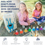 Desk Bells For Kids | Educational Music Toys For Toddlers 8 Notes Colorful Hand Bells Set | Kids Musical Instrument With 15 Songbook | Great Birthday Gift For Children