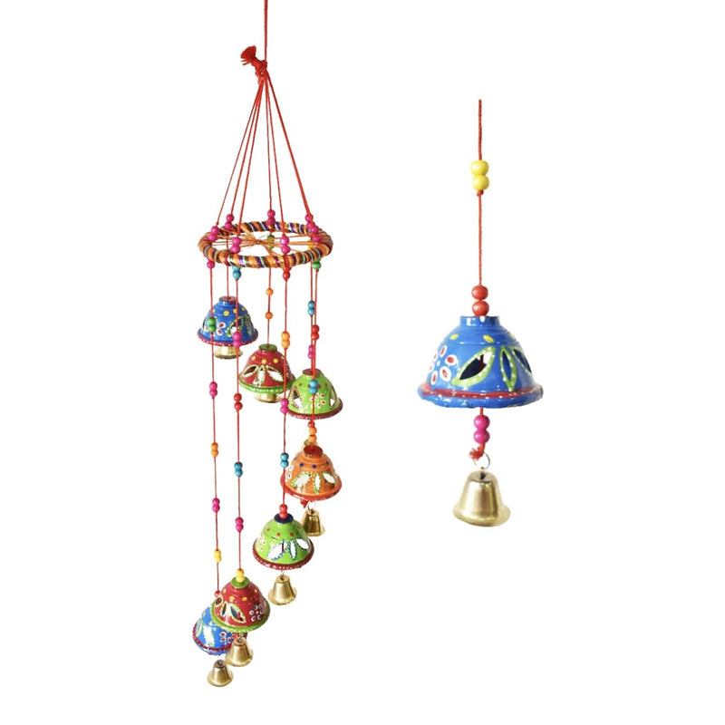 Colorful Windchimes Jhoomar Hanging For Home Door, Wall, Temple, Bedroom, Deco
