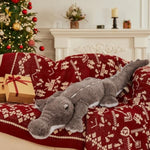 46 Inch Giant Alligator Stuffed Animal, Soft Large Alligator Plush Pillow Toy, Big Stuffed Crocodile Gifts For Kids Boys Girls