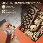 3D Wooden Puzzle for Adults, Electric Rolling Ball Maze & Mechanical Building Kit