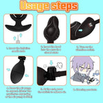 Expand Inflatable Anal Plug, Expandable Anal Vibrator With 10 Vibration Modes G Spot Stimulator Prostate Massager, Remote Control Couple Adult Sex Toys, Sex Toy For Men Women & Couples