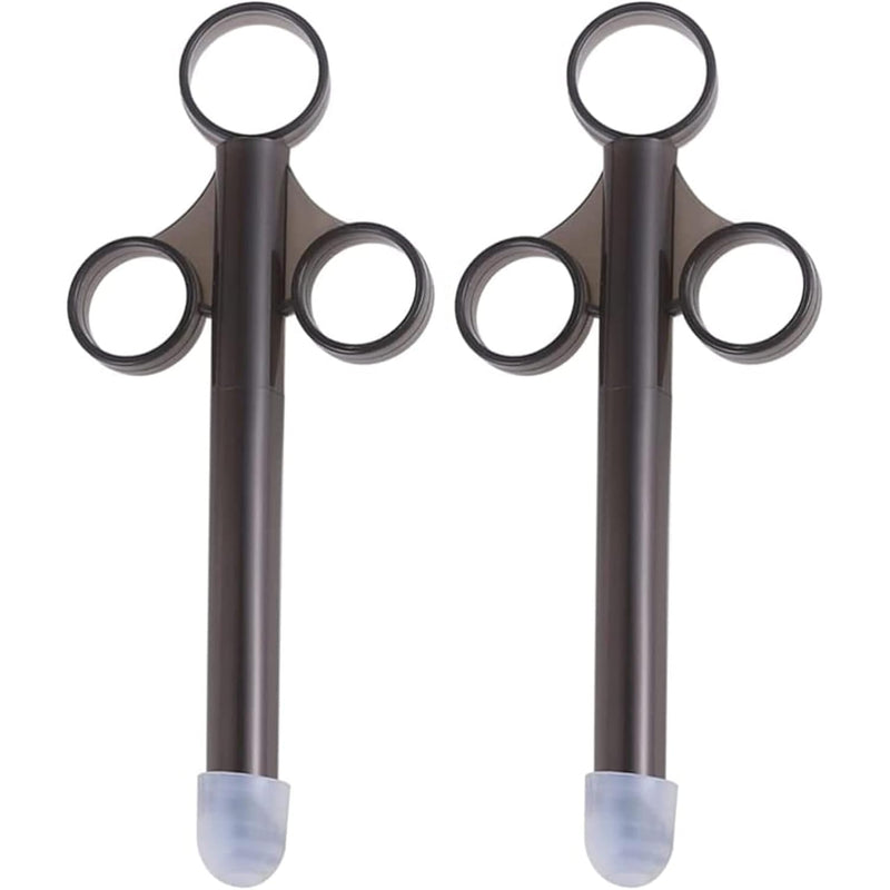 Lube Applicator 2 Pcs. For Men Women And Couples, Lube Shooter, Lube Launcher, Black