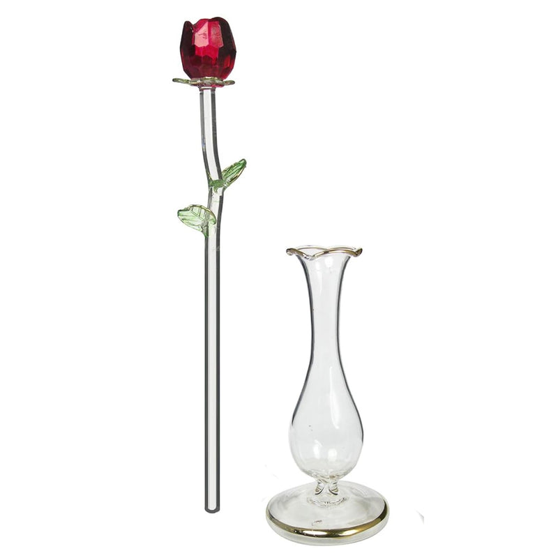 Crystal Rose - Forever Flower - Bud Vase - I Love Your Husband, Wife, Girlfrie