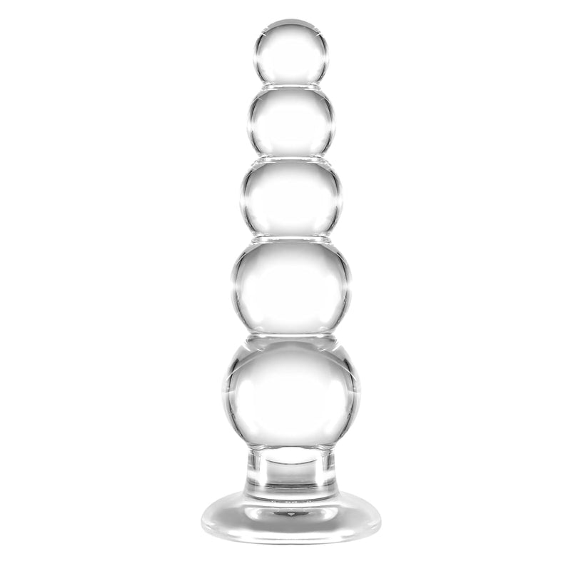 Large Butt Plug,7 Inch Anal Beads With Bottom,Glass Anal Plug Adult Sex Toy For Men Women Gay