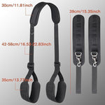 Adult Restraint Harness Set, Adjustable Nylon Bondage Straps with Padded Wrist & Ankle Cuffs, Shoulder Pad and Metal Hooks, BDSM Role Play Accessories for Couples