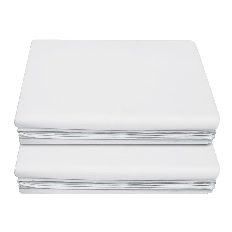 Livecomfort Flat Sheet (2-Pack), Twin Size Extra Soft Brushed Microfiber Flat