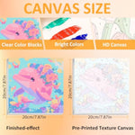 Dolphin Paint by Numbers Kit for Kids, 8x8 inch Artwork