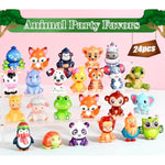 24Pcs Party Favors For Kids, Animal Squishy Toys, Goodie Bag Pinata Fillers, Safari Wild Birthday Decorations, Treasure Chest Classroom Prizes,Easter Halloween Christmas Stocking Stuffers Gifts
