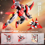 2 In 1 Transforming Mech Robot Building Sets, Mecha Robot City Toy Converts To Fighter Jet, For Adults Kids Boys Ages 6+(Red)