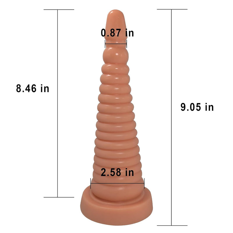 9.05 Inch Anal Plugs Anal Beads Large Butt Plug Anal Sex Trainer Big Anal Dildo Anal Sex Toys With Strong Suction Cup Soft Buttplug Anal Expander For Men Women Sex Toys Dildo (Skin Color)