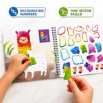 3-Pack Sticker by Number Books for Kids Ages 4-8, Mermaid, Unicorn, Animal