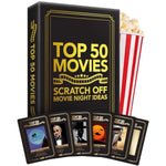 Premium Movie Night Scratch Off Cards – Gifts For Movie Lovers – End Movie Night Indecision With Movies From Top Databases – Stunning Illustrations - Husband Boyfriend Gift - Couples Gift Ideas