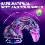 8.9 Inch Large Animal Monster Dildo, 2.5-Inch Thick Realistic Silicone Dildo,Wide G-Spot Penis, Xl Fat Anal Penis With Big Suction Cup,Clitoral, Vaginal, And Anal Stimulation For Men And Women