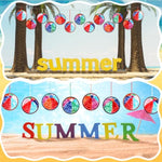 24 Sets Summer Beach Ball Suncatcher Craft Kit, DIY Tissue Paper Window Art