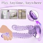 7.8 Inch Realistic Dragon Double Ended Dildo For Beginners With Flared Suction Cup Base For Hands-Free Play, Flexible Monster Anal Dildo With Curved Shaft For Vaginal G-Spot And Anal Play