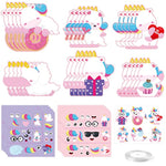 30 Pack Make Your Own Magic Horse Face Sticker Cards for Kids