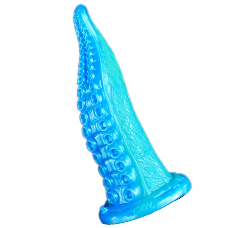 Suction Soft Silicone Made Tentacle Dildo Anal Plug Multi Color Colorful Octopus Fantasy (L)