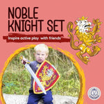 - Noble Knight Toy Sword & Shield For Boys, Red - Age 3-8 Years | Medieval Set In Durable & Safe Foam | Weapons & Battle Accessories For Pretend Play, Dress Up & Knight Costumes For Kids