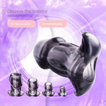 Hollow Anal Plug Set S/M/L/Xl 4-Piece Set Vagina Expander Tunnel Transparent Anus Dilation Dilator Bdsm Enema Sex Toys Butt Plugs Training Set For Beginners Advanced Users Adult Sex Toy