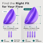 Reusable Menstrual Disc - Set of 2 Soft, Flexible Menstrual Discs for Women - Medical-Grade Silicone Period Cups for Leak-Free, Comfortable Protection - Eco-Friendly, Sustainable (2 Small)