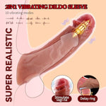 Penis Enlarger Vibrating Cock Ring Dildo Enlargement Realistic Penis For Men, 10 Vibration Remote Control Penis Extender Enhance Erection Sex Toys For Male Couples