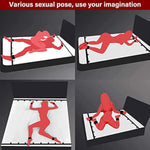 Bed Bondage Restraints Sex For Couples Queen Size Bed Straps Sex Hand Ties For Adult Play Adjustable Leg Spreader Bar Bdsm Furniture Sex Restraining Set For Women Bedroom Toys Sweatshirt F4