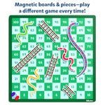Snakes & Ladders - Magnetic & Customizable Board Game With A Twist, Classic Strategy Game For Family Game Night, Travel Toy & Gift For Boys, Girls, Teens & Adults, 2-5 Players