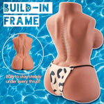 Sex Doll Male Masturbator With Perfect Hourglass Fantasy, 10.7Lb Realistic Brown Sex Dolls For Men With Textured Vagina Anal, Pocket Pussy Male Sex Toys With Built-In Torso For Men Masturbation