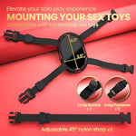 Suction Cup Dildo Mount - Adjustable Sex Saddle & Sex Toys Holder For Hands-Free Play On Sex Chairs, Pillows, Towels - Strap-On Harness Dildo, Sex Furniture For Solo Or Couples Play (Without Sex Toys)