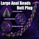 21.5 Inch Long Anal Beads Butt Plug for Men and Women - 11 Silicone Beads Prostate Massager