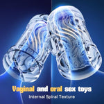 Male Masturbator Sex Toys For Men - Pocket Pussy Squeezable Adult Sex Toy, Sucking Stroker Penis Sleeve With Spiral Tunnel, Realistic Vagina Lips Textured Couple Gay Sex Toys & Games For Blowjob