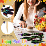 120 Pcs Fall Thanksgiving Crafts Scratch Autumn Paper Leaves Art Kit