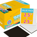 24 Pack Mini Magnetic Canvas Panels, 2.5 x 2.5 Inch Boards for Painting & Crafts