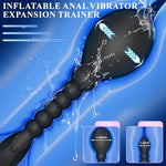 Prostate Massager Anal Toys, Vibrating Anal Beads Inflatable Butt Plug with 10 Vibrations, Male Sex Toys for Men Women, Adult Toys Anal Plug Vibrator Anal Training SM Sex Games, Adult Sex Toys & Games