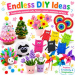 1200pcs+ Craft Kits Back to School Supplies with Pipe Cleaners