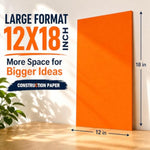 12 x 18 Construction Paper, 56 Sheets, 7 Colors, Heavyweight 180 GSM Craft Paper