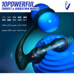 Prostate Massager Anal Vibrator With Cock Ring Thrusting Dildo Vibrator With Remote Control Sex Toys For Men With 10 Vibrating And Thrusting Modes Vibrating Butt Plug Anal Toys For Couples Adults