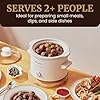 Electric Slow Cooker Ceramic Pot Adjustable Temp, Entrees, Sauces, Stews & Dips, Dishwasher Safe Glass Lid & Crock