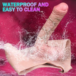 Strap-On Harness, Male Extender Sleeve, Soft Silicone Wearable Dildo Panties, Realistic Penis Sleeve Cock Extender Enlarger, 9.44 Inch Hollow Dildo Sex Toys For Pegging Mens Women Couple