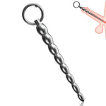 Penis Plug Metal Urethral Sound With Claspable O-Ring And Progressive Multi Beads Adult Sex Toys For Men Urethral Masturbation Training (M)