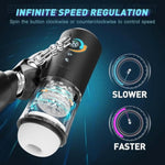 Automatic Male Masturbator, Sex Toys For Men With 5 Thrusting & Rotating & Vibration Modes, Hands Free Male Sex Toy With Infinite Speed Regulation, Lcd Display & Suction Base Penis Pump
